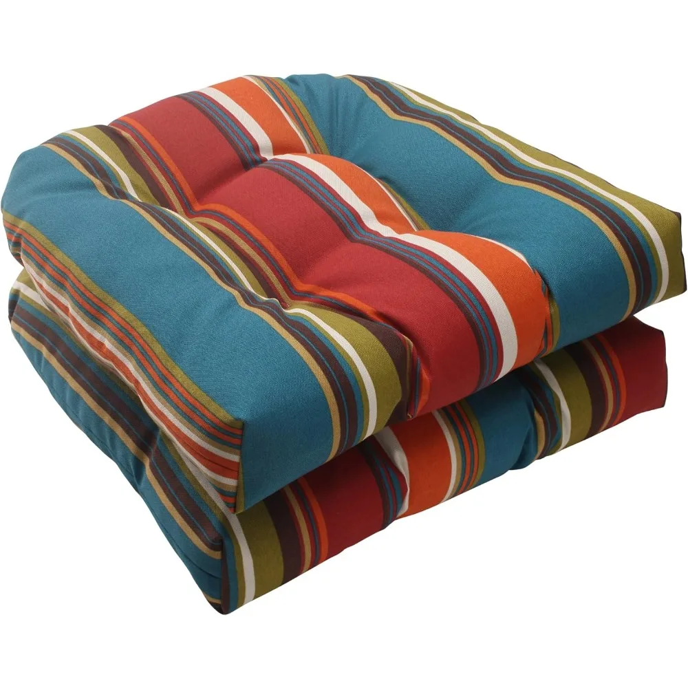 pillow perfect stripe indoor/outdoor chair seat cushion, tufted, weather, and fade resistant, 19" x 19", red/brown westport, 2 c
pillow perfect stripe indoor/outdoor chair seat cushion, tufted, weather, and fade resistant, 19" x 19", red/brown westport, 2 c