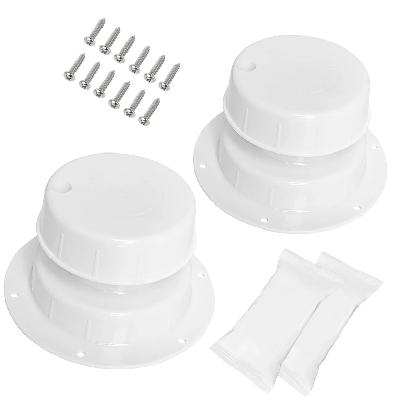 2Pcs RVs Pipe Ventilation Vent Cap For 1 To 2-3/8Inch Duct Easy Installation ABS
2Pcs RVs Pipe Ventilation Vent Cap For 1 To 2-3/8Inch Duct Easy Installation ABS