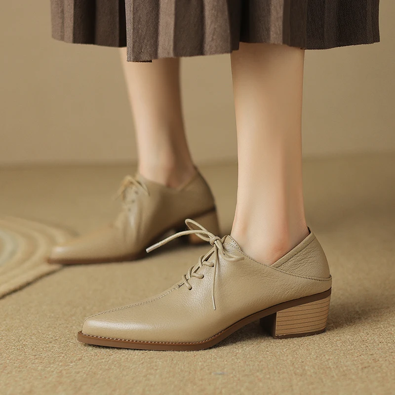 2025 New Classic Women Pumps Spring Autumn Office Ladies Casual High Heel Comfortable Genuine Leather Lace-Up Black Shoes Woman
2025 New Classic Women Pumps Spring Autumn Office Ladies Casual High Heel Comfortable Genuine Leather Lace-Up Black Shoes Woman