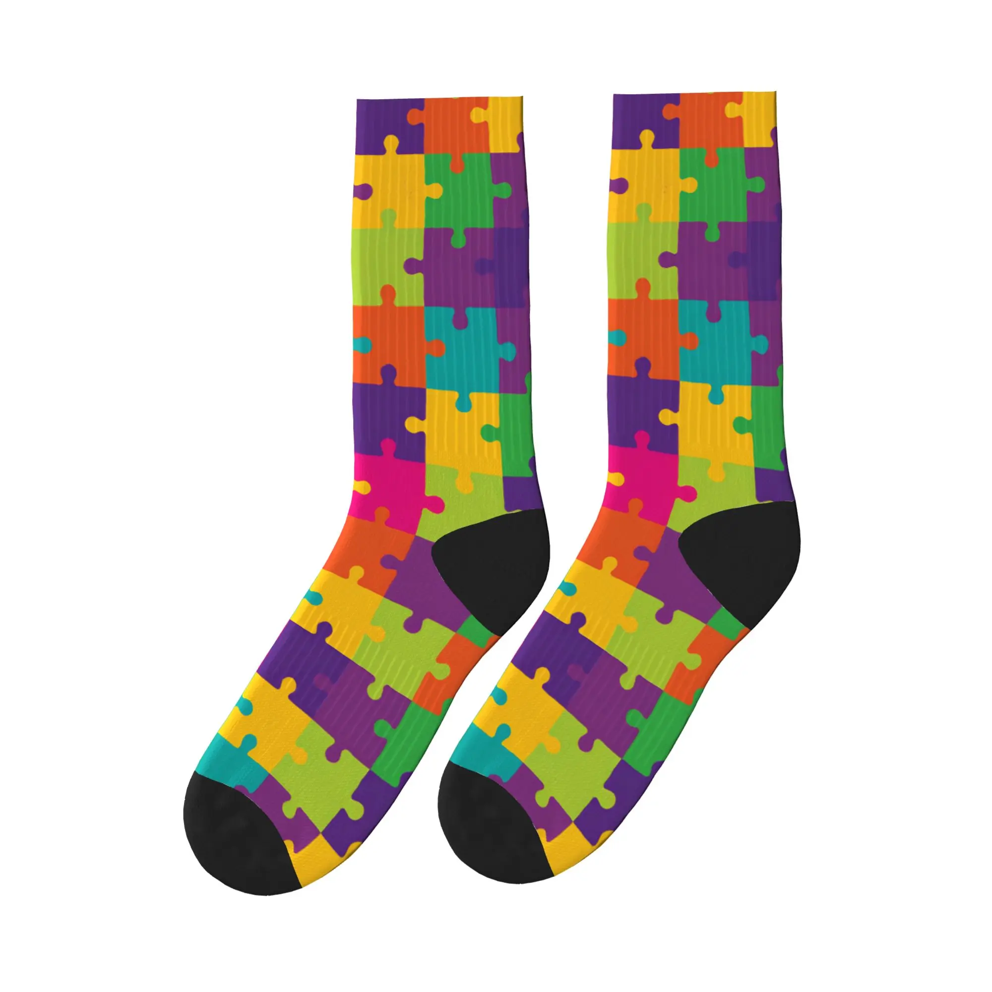 Vibrant Pink Purple Green Autism Puzzle Socks Autumn Stockings Funny Men Soft Breathable Socks Pattern Cycling Anti-Slip Socks
Vibrant Pink Purple Green Autism Puzzle Socks Autumn Stockings Funny Men Soft Breathable Socks Pattern Cycling Anti-Slip Socks