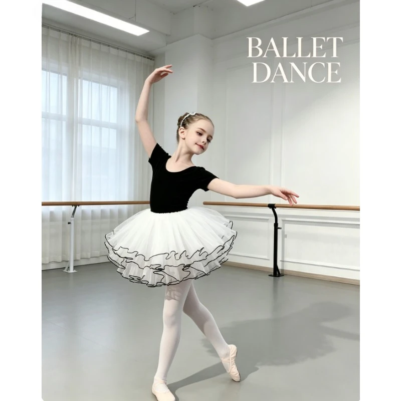 Girls Short Sleeve Ballet Split Training Outfit White Tutu Skirt Toddler Exam Dance Costume Gymnastics for Daily Practice Stage
Girls Short Sleeve Ballet Split Training Outfit White Tutu Skirt Toddler Exam Dance Costume Gymnastics for Daily Practice Stage
