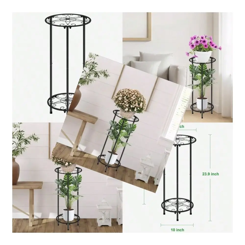 Plant Stand Indoor Outdoor Metal Rustproof Flower Shelf 2 Tier 23.9 Inch Tall Multiple Plant Pot Holder Rack For Garden Patio L
Plant Stand Indoor Outdoor Metal Rustproof Flower Shelf 2 Tier 23.9 Inch Tall Multiple Plant Pot Holder Rack For Garden Patio L