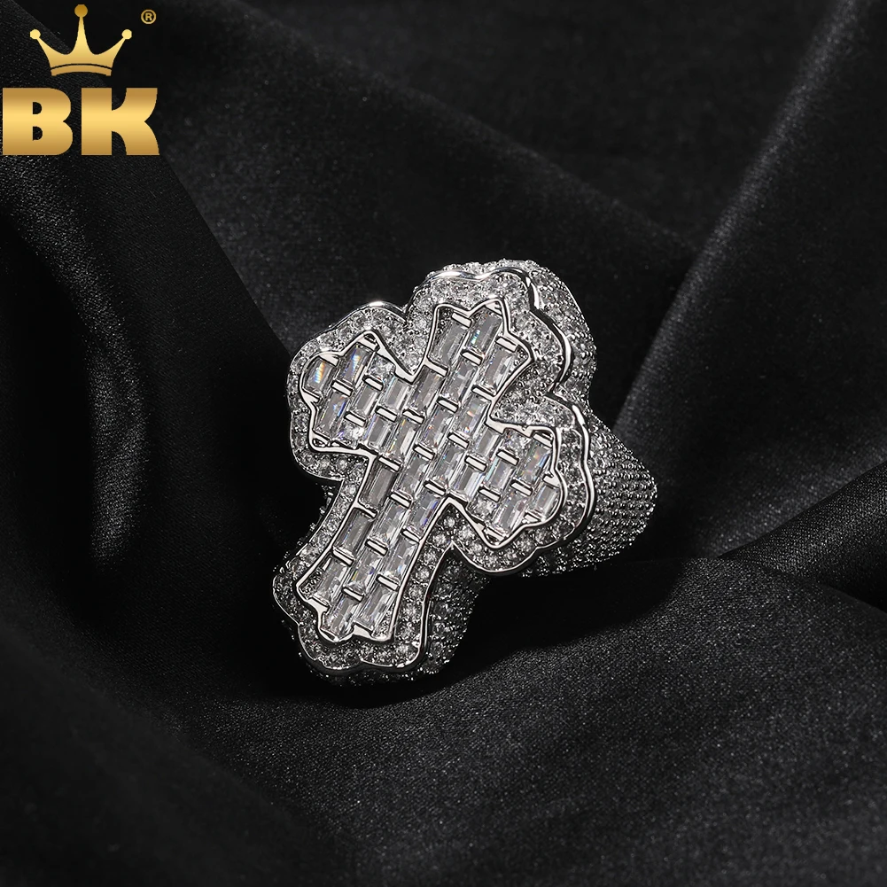 THE BLING KING Baguettecz Cross Finger Ring Full Micro Paved Iced Out Bling Cubic Zirconia HipHop Ring Delicate Punk Jewelry
THE BLING KING Baguettecz Cross Finger Ring Full Micro Paved Iced Out Bling Cubic Zirconia HipHop Ring Delicate Punk Jewelry