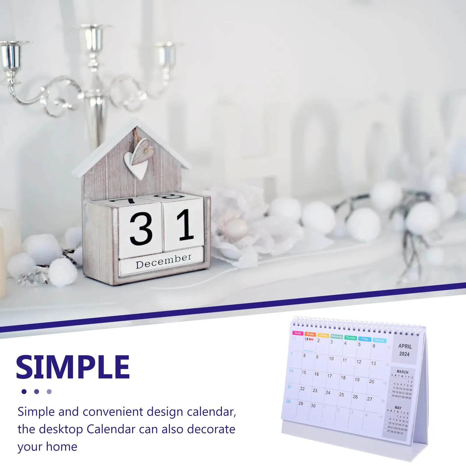 Elegant Tabletop Calendar Fashionable Design for Daily Planning Office Desk Organizer Monthly Use Decorative Standing Calendar
Elegant Tabletop Calendar Fashionable Design for Daily Planning Office Desk Organizer Monthly Use Decorative Standing Calendar