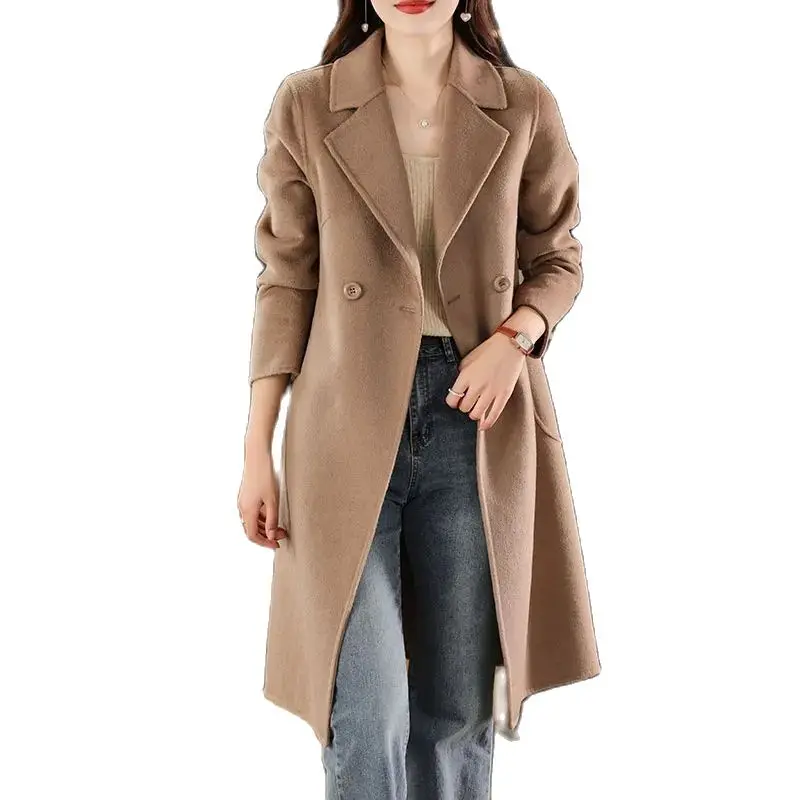 CAIXINGLE Mid-Length Women's Coat Fall Winter Fashion 100% Pure Wool Woolen Coat Lapel Casual Suit Trendy New Top
CAIXINGLE Mid-Length Women's Coat Fall Winter Fashion 100% Pure Wool Woolen Coat Lapel Casual Suit Trendy New Top