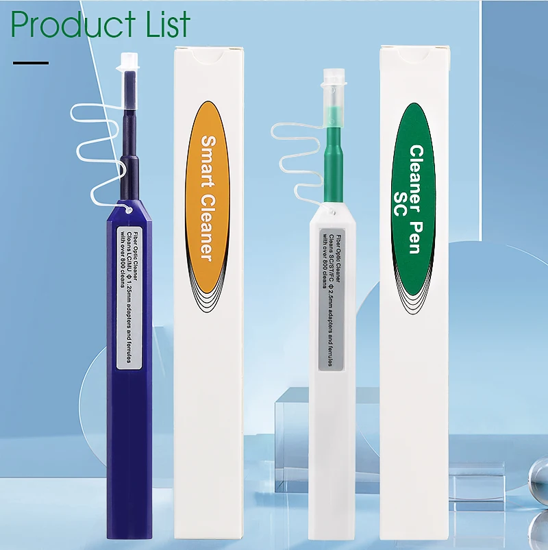 10PCS LC/SC/FC/ST One Touch Cleaning Tool 1.25mm and 2.5mm Cleaning Pen 800 Fiber Optic Cleaner
10PCS LC/SC/FC/ST One Touch Cleaning Tool 1.25mm and 2.5mm Cleaning Pen 800 Fiber Optic Cleaner