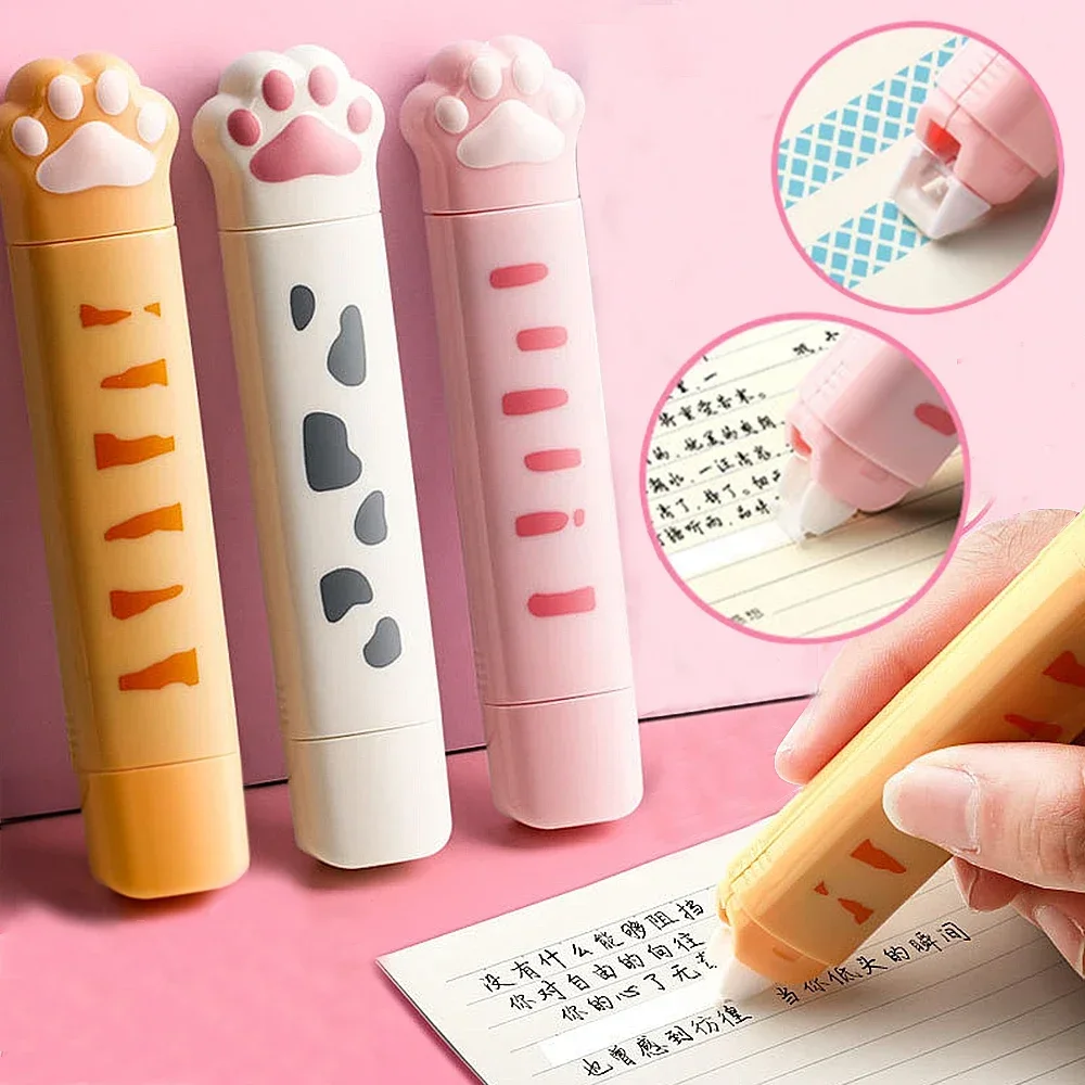 Cartoon Cat Paw Dual-Purpose Stationery Cute Correction Tapes Dot Double Sided Adhesive Tape Scrapbook DIY Tool School Supplies
Cartoon Cat Paw Dual-Purpose Stationery Cute Correction Tapes Dot Double Sided Adhesive Tape Scrapbook DIY Tool School Supplies