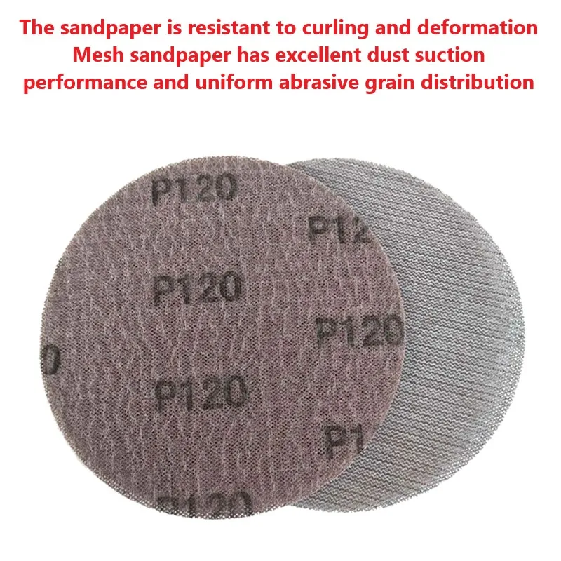50Pcs 5/6 Inch 125/150MM Mesh Sanding Discs Hook & Loop Abrasive Dust Free Anti-Blocking Sharp Grinding Sandpaper for Car Wood S
50Pcs 5/6 Inch 125/150MM Mesh Sanding Discs Hook & Loop Abrasive Dust Free Anti-Blocking Sharp Grinding Sandpaper for Car Wood S