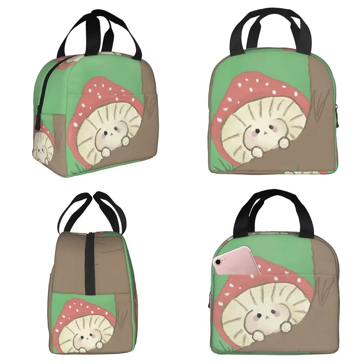 Cute Mushroom Peeks Out Behind The Tree Insulated Lunch Bag Cooler Thermal Food Box Tote Portable Lunch Boxes Container
Cute Mushroom Peeks Out Behind The Tree Insulated Lunch Bag Cooler Thermal Food Box Tote Portable Lunch Boxes Container