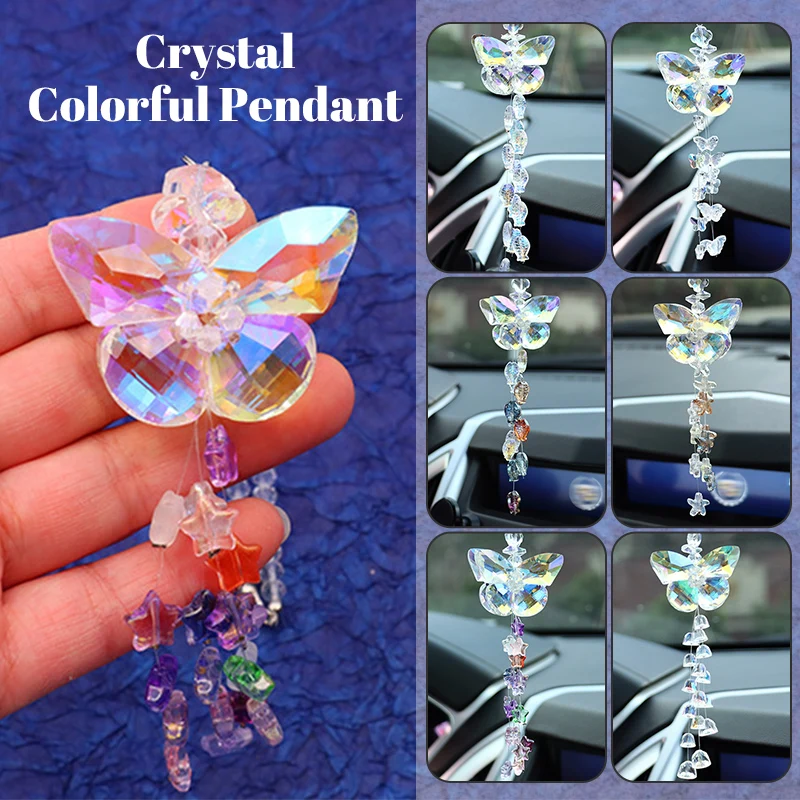 Fashion Pendant Colorful Crystal Butterfly Car Rearview Mirror Hanging Auto Interior Decoration Lucky Ornament Car Styling Gift
Fashion Pendant Colorful Crystal Butterfly Car Rearview Mirror Hanging Auto Interior Decoration Lucky Ornament Car Styling Gift