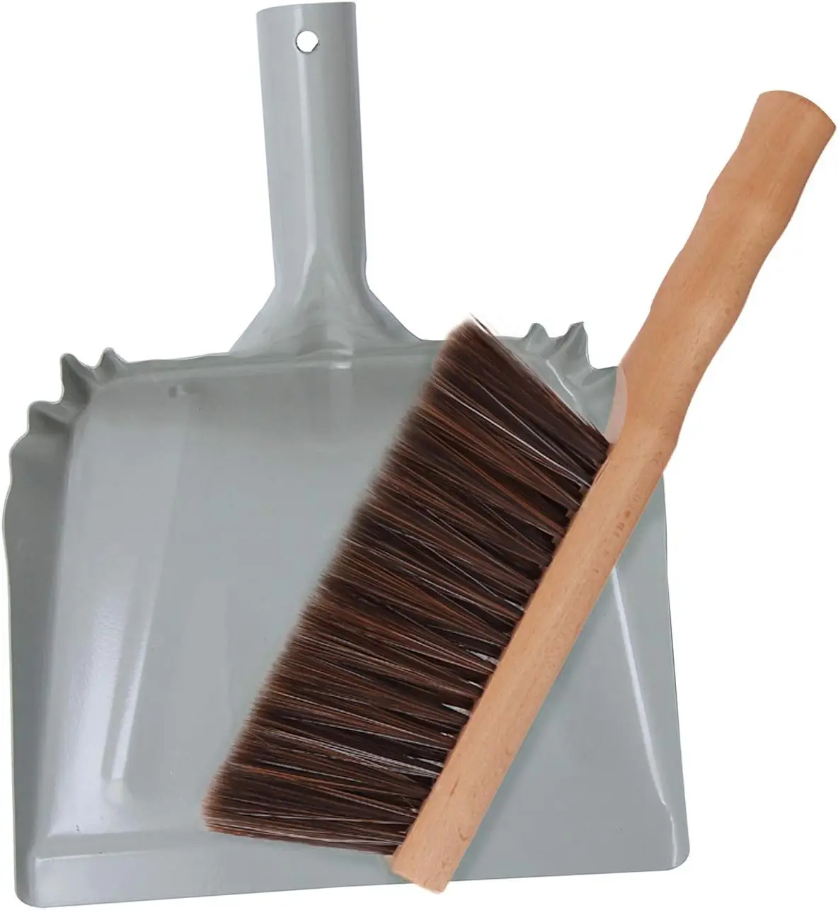 Heavy Duty Metal Dust Pan and Brush Set with Soft Bristle Wooden Broom for Indoor Outdoor Use
Heavy Duty Metal Dust Pan and Brush Set with Soft Bristle Wooden Broom for Indoor Outdoor Use