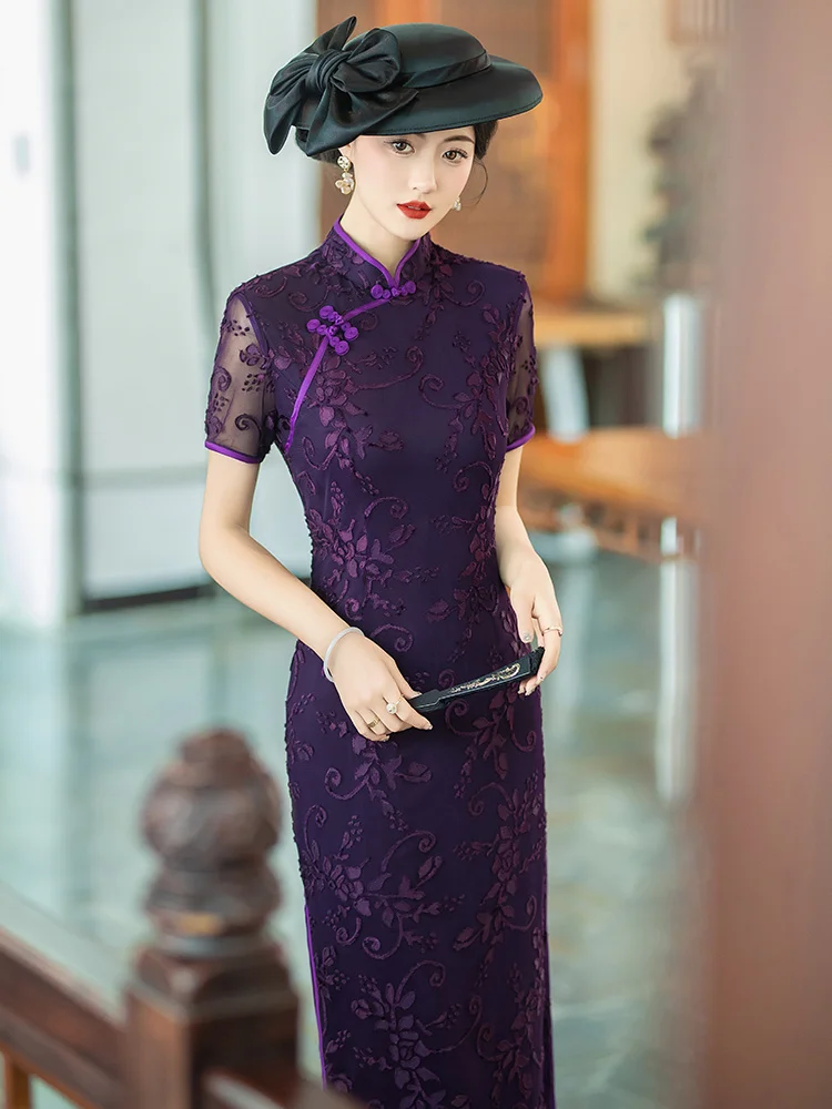 Новое китайское фиолетовое платье Ele Long для женщин, повседневное, больших размеров, весеннее, модное, традиционное
Новое китайское фиолетовое платье Ele Long для женщин, повседневное, больших размеров, весеннее, модное, традиционное