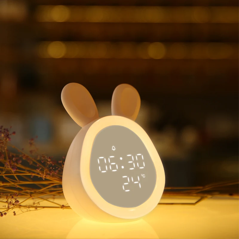 Led Rabbit Lamp Learning Sleep Trainer Cartoon Time Rabbit Alarm Clock Silicone Child Clock 
Led Rabbit Lamp Learning Sleep Trainer Cartoon Time Rabbit Alarm Clock Silicone Child Clock