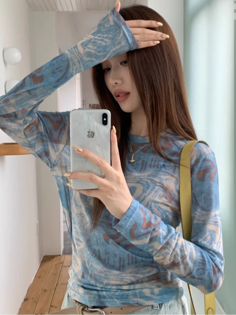 Ретро-топ оверсайз с принтом тай-дай, тонкий, для женщин, дизайн ранней осени, уникальный, длинный рукав, защита от солнца
Ретро-топ оверсайз с принтом тай-дай, тонкий, для женщин, дизайн ранней осени, уникальный, длинный рукав, защита от солнца