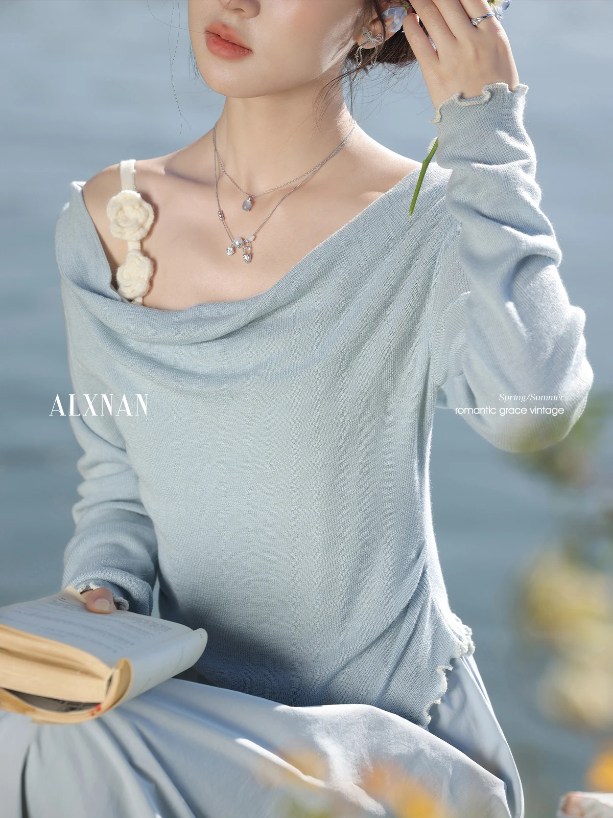 ALXNAN Women's Knitwear Sweet Elegant Spring Summer Pullovers Gray Blue Irregular Hem Design 2025 Thin Long Sleeve Tops L52898SY
ALXNAN Women's Knitwear Sweet Elegant Spring Summer Pullovers Gray Blue Irregular Hem Design 2025 Thin Long Sleeve Tops L52898SY