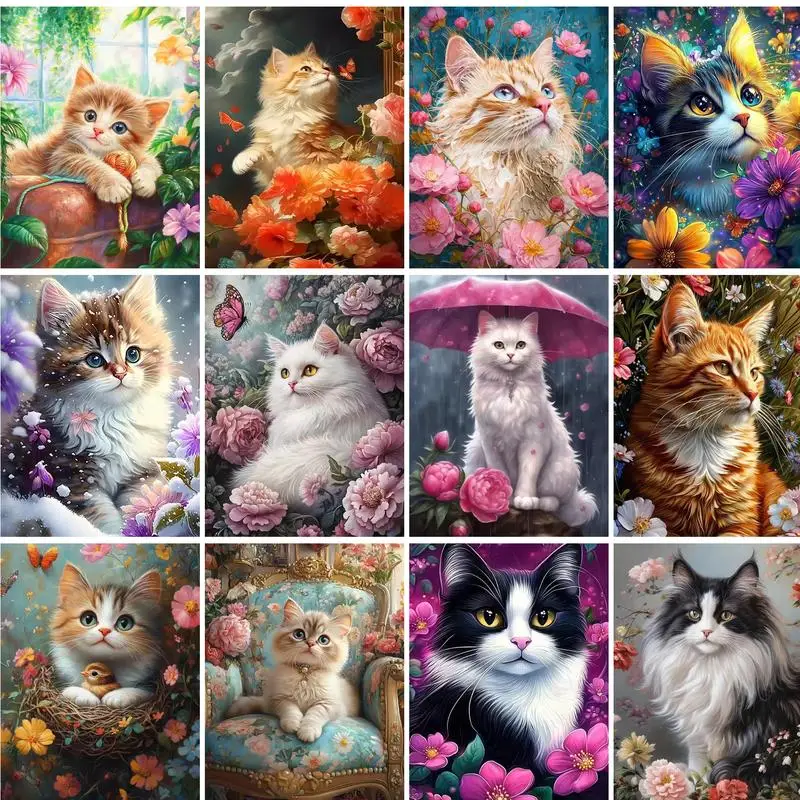 GATYZTORY Oil Painting By Number Cat Animals Kits For Adults Handpainted DIY Picture By Number Flower On Canvas Home Decor
GATYZTORY Oil Painting By Number Cat Animals Kits For Adults Handpainted DIY Picture By Number Flower On Canvas Home Decor