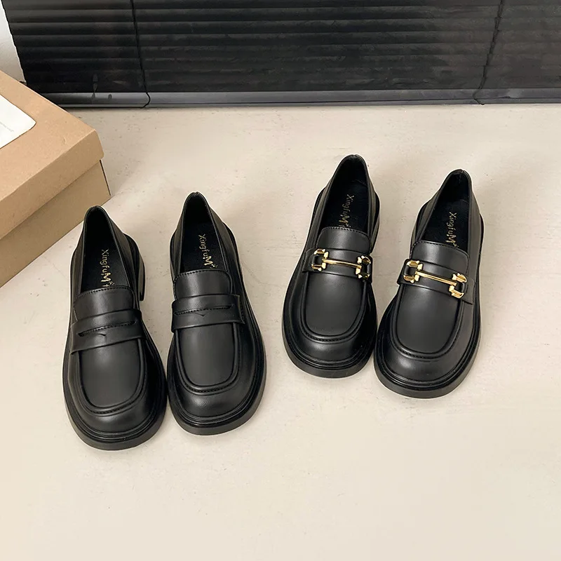 British Style Women's Leather Shoes for Spring and Autumn Japanese Style jk Versatile Thick-Soled Chunky Heel Non-Slip Loafers
British Style Women's Leather Shoes for Spring and Autumn Japanese Style jk Versatile Thick-Soled Chunky Heel Non-Slip Loafers