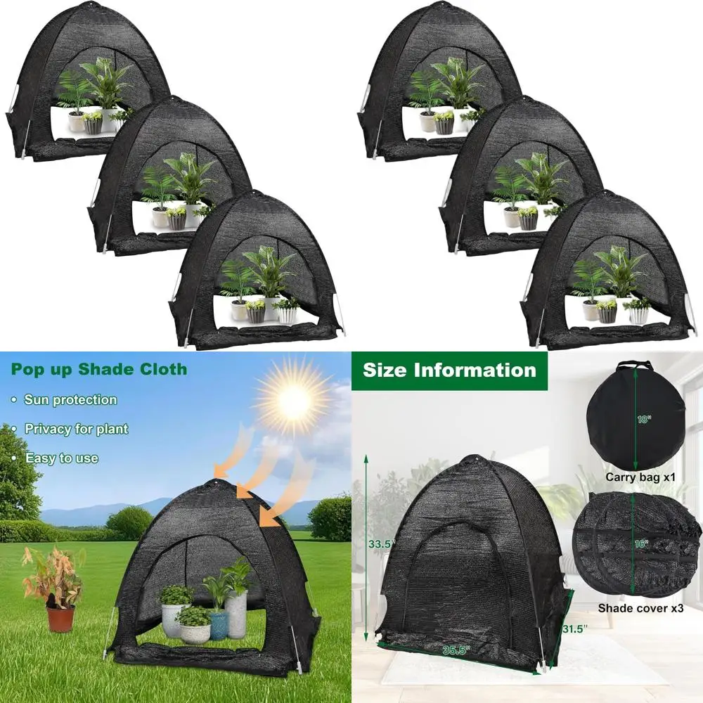 Устойчивая к ультрафиолетовому излучению 3-х предметов садовая сетка для тента, 33,5x35,5x31,5, 70% покрытие, простая установка для защиты наружных растений
Устойчивая к ультрафиолетовому излучению 3-х предметов садовая сетка для тента, 33,5x35,5x31,5, 70% покрытие, простая установка для защиты наружных растений