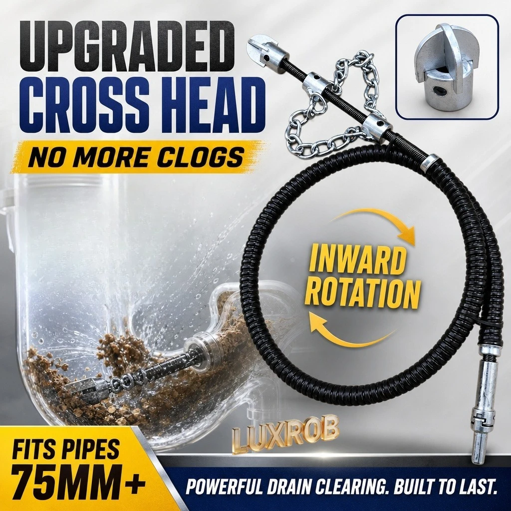 Updated Solid Chain Drain Spring With Cross Drill Bit Electric Sewer Dredger Grease Clog Pipeline Cleaning Tool Kitchen Bathroom
Updated Solid Chain Drain Spring With Cross Drill Bit Electric Sewer Dredger Grease Clog Pipeline Cleaning Tool Kitchen Bathroom