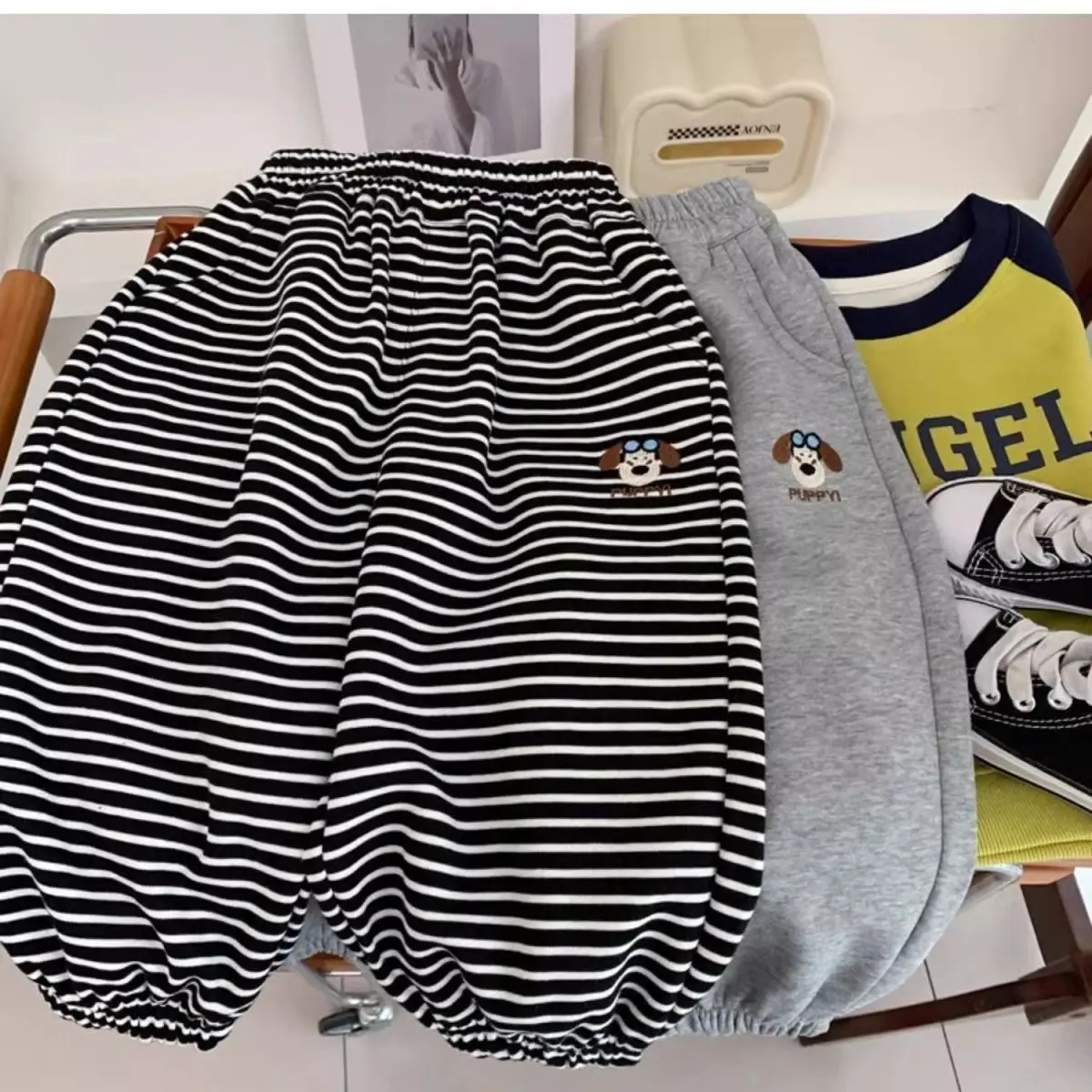 Boys Striped Sweatpants Spring Autumn Costume Infant Bottoms 2025 Children's Loose Sports Pants Soft Casual Grey Trousers 1-10Y
Boys Striped Sweatpants Spring Autumn Costume Infant Bottoms 2025 Children's Loose Sports Pants Soft Casual Grey Trousers 1-10Y