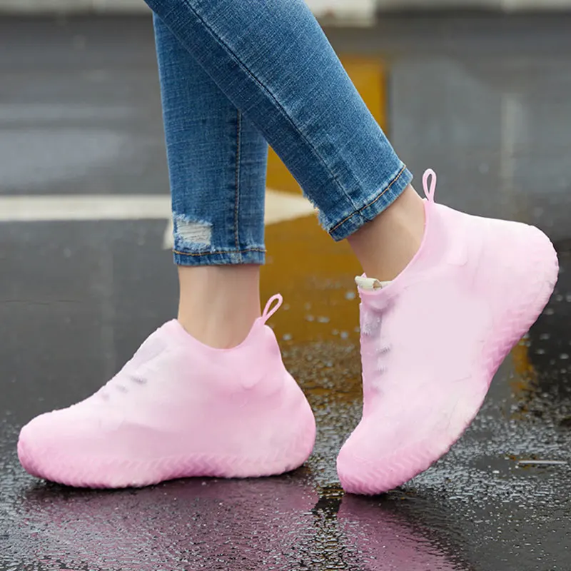 1 Pair Silicone Waterproof Shoe Covers For Unisex Solid Color Non-slip Shoe Protector Thickened Wear-resistant Shoe Covers
1 Pair Silicone Waterproof Shoe Covers For Unisex Solid Color Non-slip Shoe Protector Thickened Wear-resistant Shoe Covers