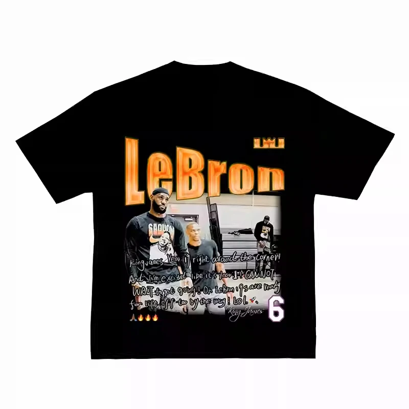 Джеймс с маленьким вырезом, свободная уличная винтажная футболка с короткими рукавами и круглым вырезом с принтом, цифровой прямой спрей, баскетбольная тренировка
Джеймс с маленьким вырезом, свободная уличная винтажная футболка с короткими рукавами и круглым вырезом с принтом, цифровой прямой спрей, баскетбольная тренировка