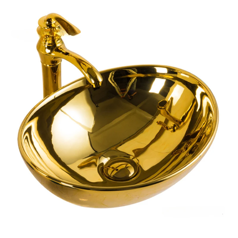 European Style Bathroom sinks Gold Wash Basin Ceramic Wash Basin Hotel Art Basin Toilet Creative Wash Basin Bathroom sink
European Style Bathroom sinks Gold Wash Basin Ceramic Wash Basin Hotel Art Basin Toilet Creative Wash Basin Bathroom sink