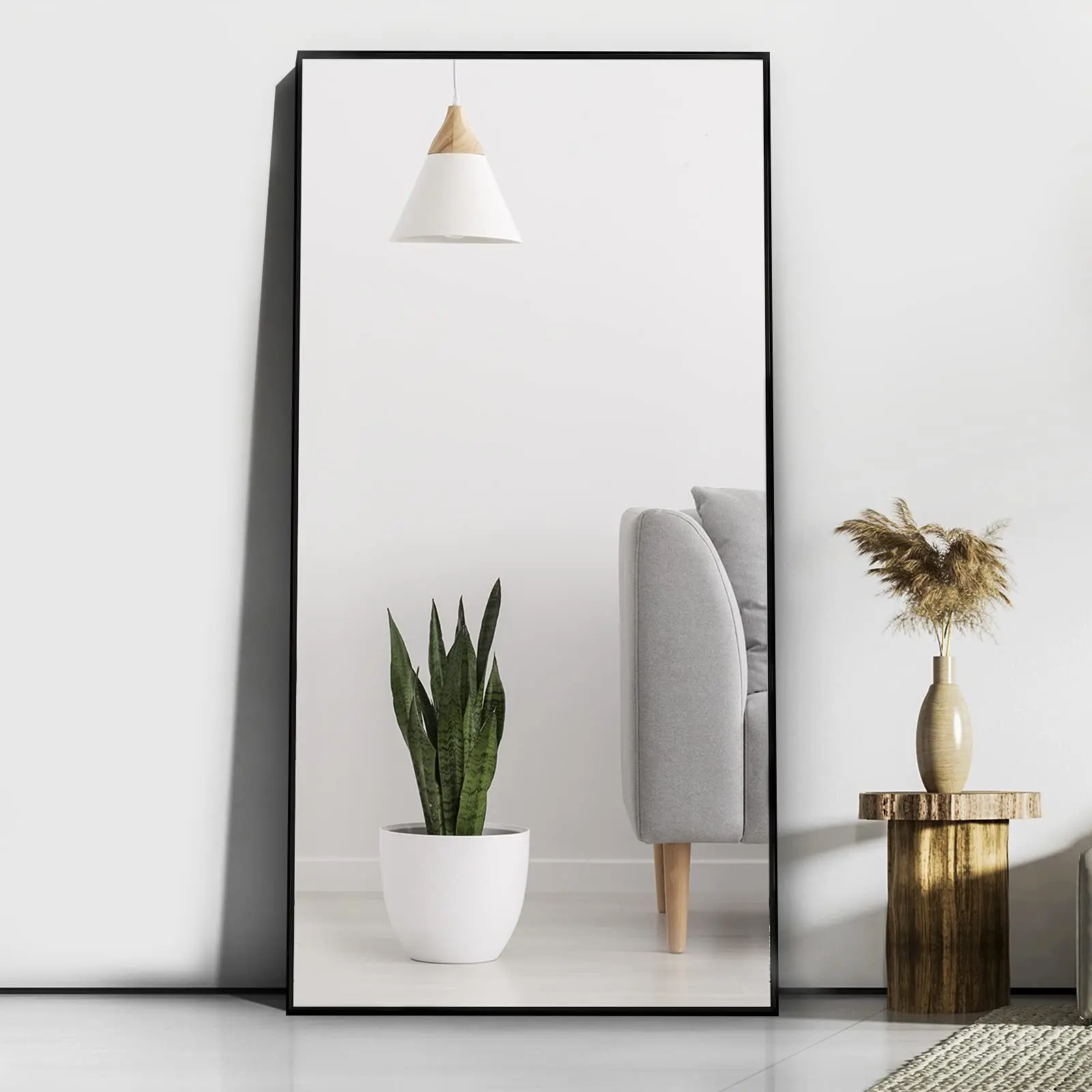 CASSILANDO Full Length Mirror 65" * 24 ", Floor Standing Mirror, Black Metal Frame Mirror, Full Body Mirror
CASSILANDO Full Length Mirror 65" * 24 ", Floor Standing Mirror, Black Metal Frame Mirror, Full Body Mirror