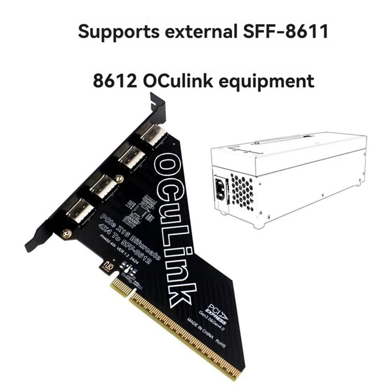 A29F-Pcie 4,0 X16 на 4 порта Oculink SFF-8611 и 8612 Карта адаптера Поддержка SFF-8611 и 8612 к SFF-8639 Карта адаптера SSD U.2
A29F-Pcie 4,0 X16 на 4 порта Oculink SFF-8611 и 8612 Карта адаптера Поддержка SFF-8611 и 8612 к SFF-8639 Карта адаптера SSD U.2