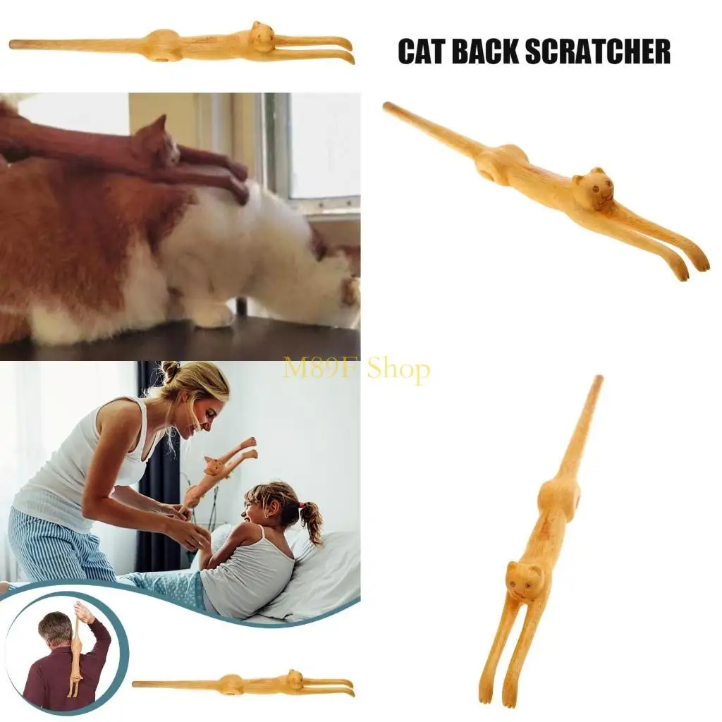 M89F Cat-shaped Back Scratcher with Long Handle Wooden Back Massage Tool Fun Scratching Gift 
M89F Cat-shaped Back Scratcher with Long Handle Wooden Back Massage Tool Fun Scratching Gift