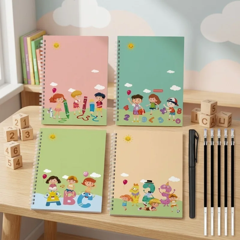 Magic Erasable Groove Calligraphy Copybook for Kids French English German Writing Practice Handwriting Training Educational
Magic Erasable Groove Calligraphy Copybook for Kids French English German Writing Practice Handwriting Training Educational