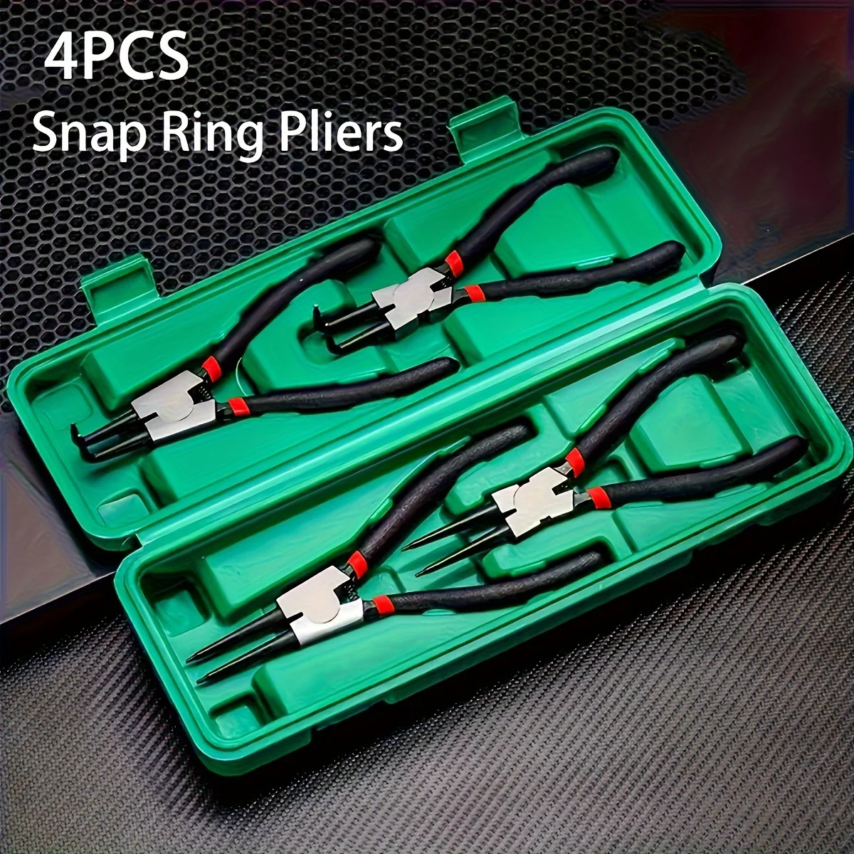 4Pcs Ring Pliers Set 7 Inch Straight Curved Internal External Circlip Pliers Heavy Duty Ring Remover Tools
4Pcs Ring Pliers Set 7 Inch Straight Curved Internal External Circlip Pliers Heavy Duty Ring Remover Tools