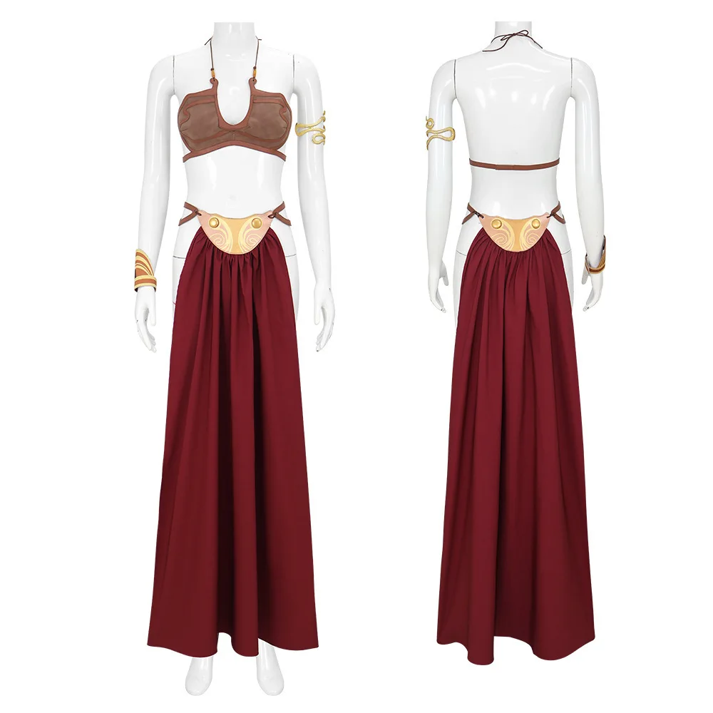 Princess Leia Cosplay Costume Sexy Slave Dress Bikini Outfit Women Disguise for Halloween Carnival Party Fantasy
Princess Leia Cosplay Costume Sexy Slave Dress Bikini Outfit Women Disguise for Halloween Carnival Party Fantasy