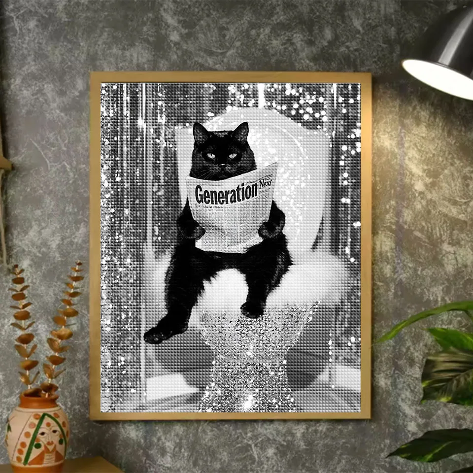 5D DIY Crystal Art Diamond painting wowo mosaic square round rhinestones cross-stitch Kit Shiny Toilet Cat Embroidery home decor
5D DIY Crystal Art Diamond painting wowo mosaic square round rhinestones cross-stitch Kit Shiny Toilet Cat Embroidery home decor