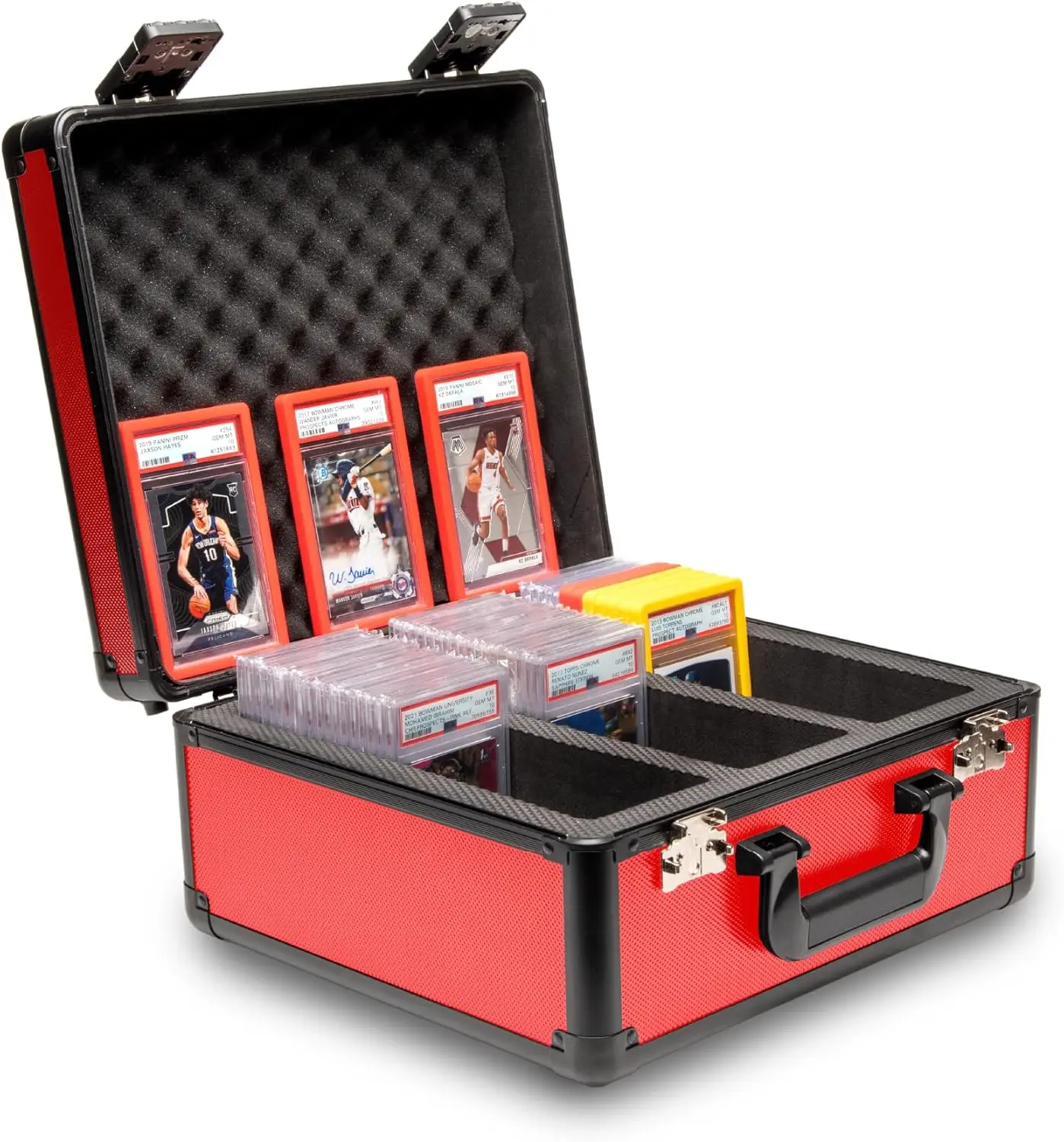 Graded Card Storage Box 3 Row Slab Case for PSA Slabs, Hold 120+ Cards, TSA Lock Protection, Sports Baseball Card Collector Gift
Graded Card Storage Box 3 Row Slab Case for PSA Slabs, Hold 120+ Cards, TSA Lock Protection, Sports Baseball Card Collector Gift