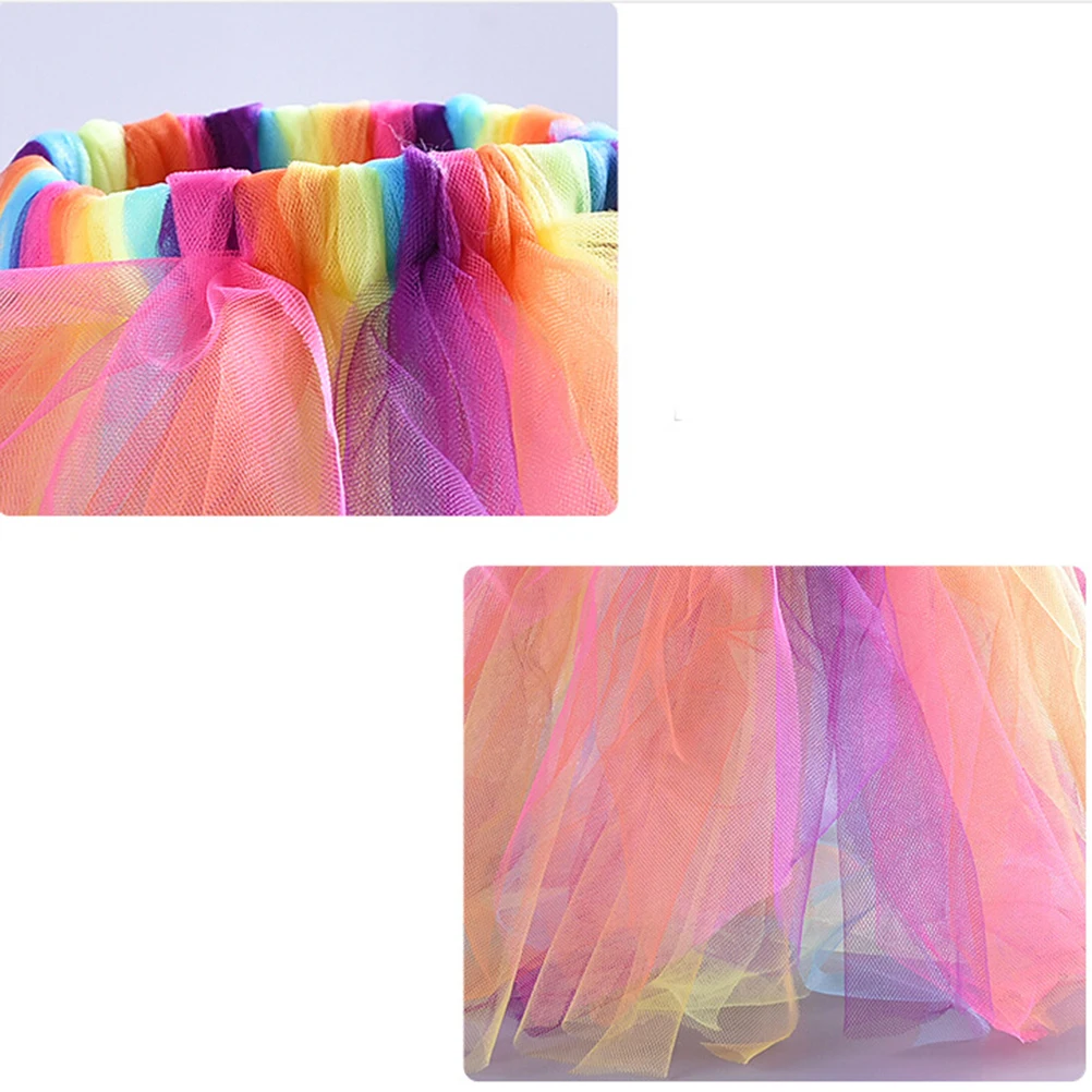 Rainbow Mesh Skirt Unicorn Costume Girls Clothes Party Dress Tutu Polyester Hand Wash Adjustable Straps Decorated Bow
Rainbow Mesh Skirt Unicorn Costume Girls Clothes Party Dress Tutu Polyester Hand Wash Adjustable Straps Decorated Bow