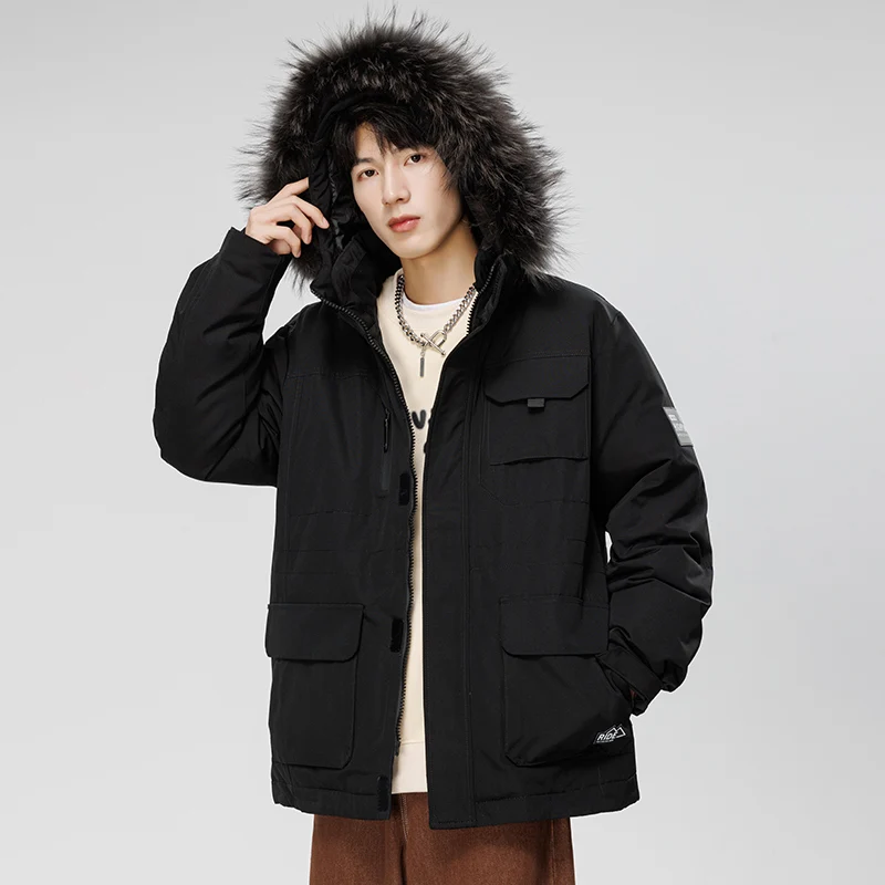 High Quality Male Thick Parkas Winter New Men's Solid Color Parkas Wool Collar Anti Cold Parkas Comfortable Men's Cotton Jacket
High Quality Male Thick Parkas Winter New Men's Solid Color Parkas Wool Collar Anti Cold Parkas Comfortable Men's Cotton Jacket