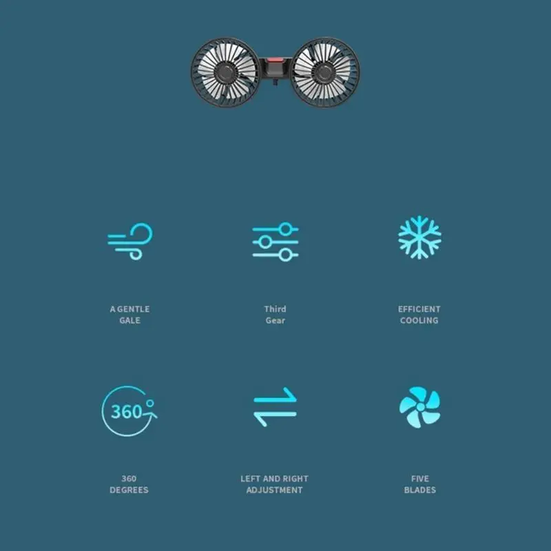 Охлаждающий вентилятор с вращением на 360° для внедорожника, автофургона, домашнего офиса, USB-вентилятор, 3 регулируемые ветра
Охлаждающий вентилятор с вращением на 360° для внедорожника, автофургона, домашнего офиса, USB-вентилятор, 3 регулируемые ветра