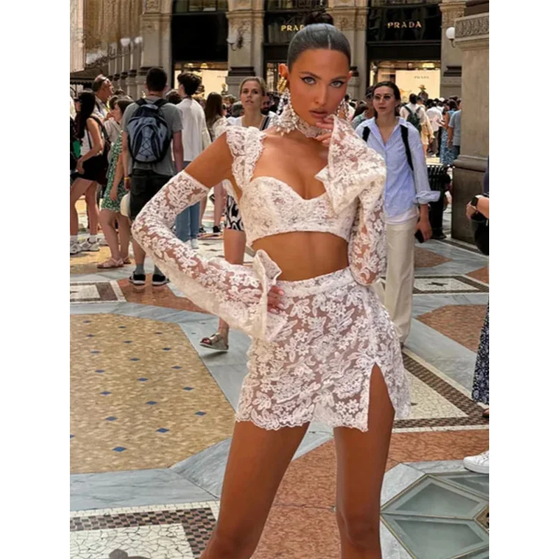 JINIA Beach Lace Skirt Set Women Sexy Hollow Out Square Collar Ribbon Crop Top A-line Split Skirt 2025 Spring Summer Lady Suit
JINIA Beach Lace Skirt Set Women Sexy Hollow Out Square Collar Ribbon Crop Top A-line Split Skirt 2025 Spring Summer Lady Suit