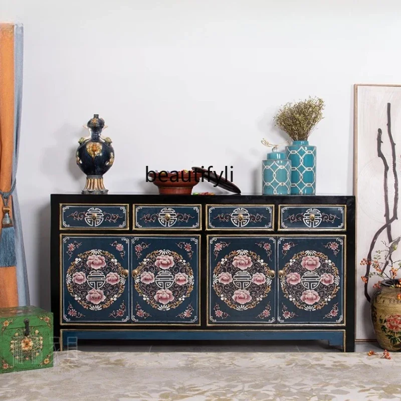 ss8350 antique furniture solid wood painted living room partition foyer entrance cabinet hand painted retro decorative shoe cabi
ss8350 antique furniture solid wood painted living room partition foyer entrance cabinet hand painted retro decorative shoe cabi