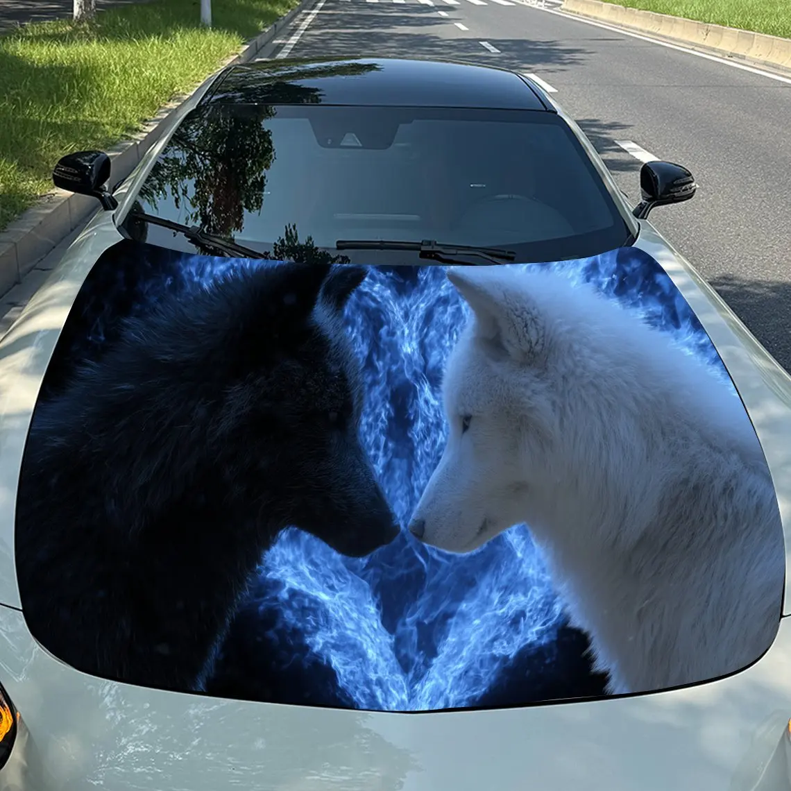 Vivid Blue Heart Flame Wolf Pair Auto Cover Sticker, Waterproof and Self-adhesive Auto Hood Decal, Auto Vinyl Wraps, Cool Car Ex
Vivid Blue Heart Flame Wolf Pair Auto Cover Sticker, Waterproof and Self-adhesive Auto Hood Decal, Auto Vinyl Wraps, Cool Car Ex