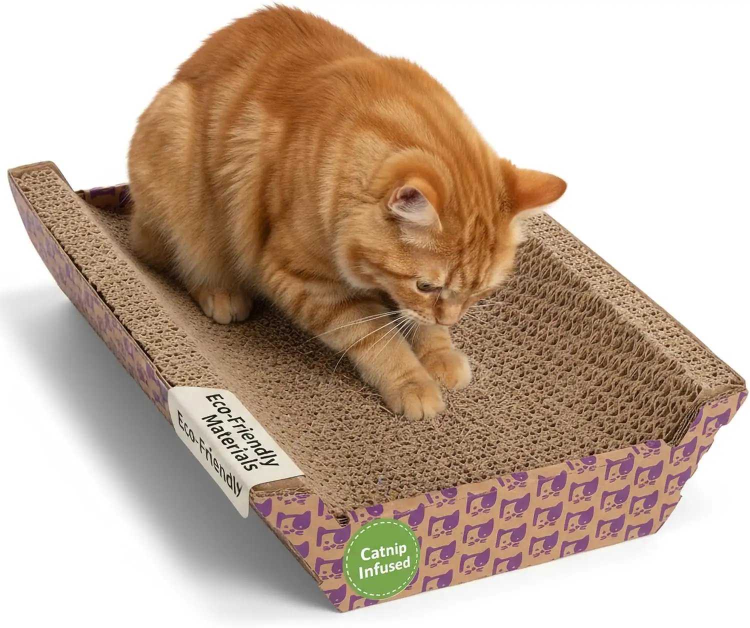 Corrugated Cat Scratcher & Lounge Bed, Catnip Infused, Saves Furniture
Corrugated Cat Scratcher & Lounge Bed, Catnip Infused, Saves Furniture