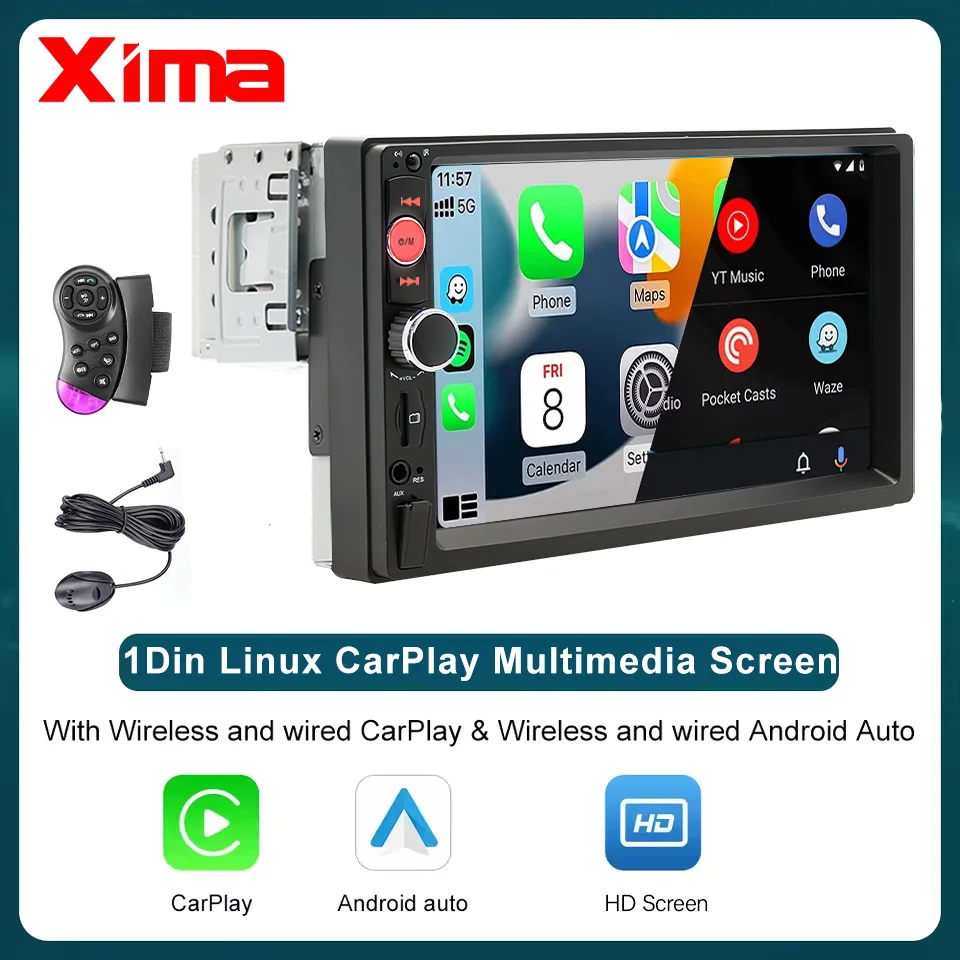 Новинка 2026 года: Автомагнитола 1DIN MP3/MP5 с мультимедиа, Carplay, Android Auto, FM-приемником и 7.0-дюймовым HD сенсорным экраном
Новинка 2026 года: Автомагнитола 1DIN MP3/MP5 с мультимедиа, Carplay, Android Auto, FM-приемником и 7.0-дюймовым HD сенсорным экраном