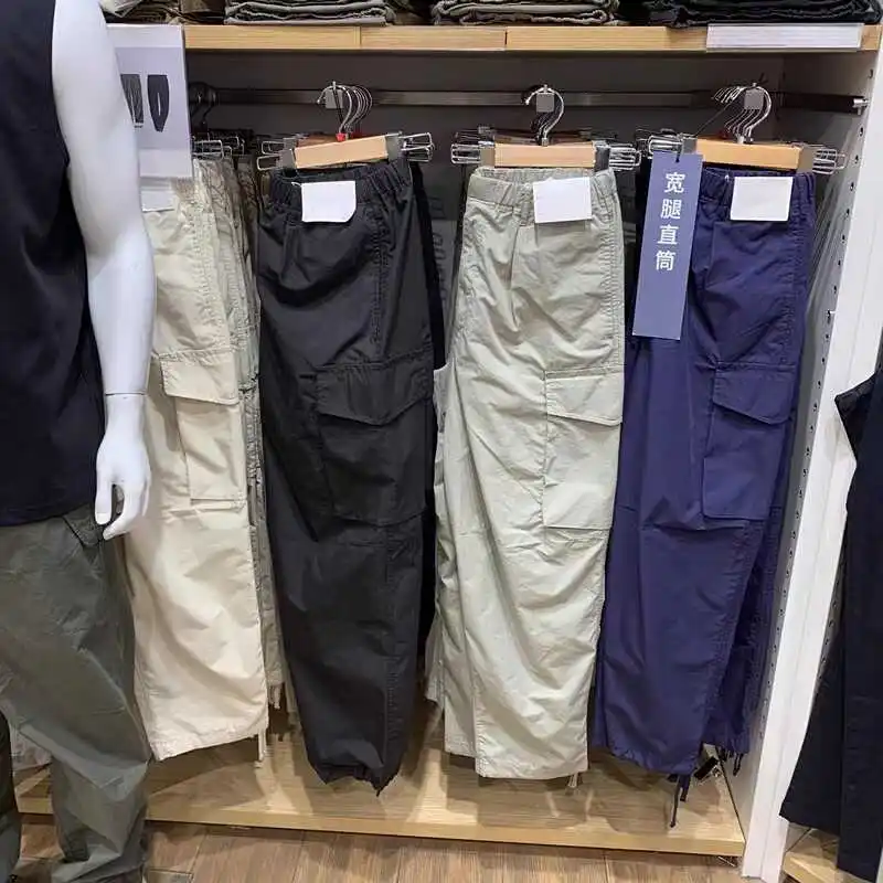 Thai Style Casual Wide Leg Workwear Lightweight Parachute Shape Loose Straight Long Pants High Waist Cotton Trousers for Women
Thai Style Casual Wide Leg Workwear Lightweight Parachute Shape Loose Straight Long Pants High Waist Cotton Trousers for Women