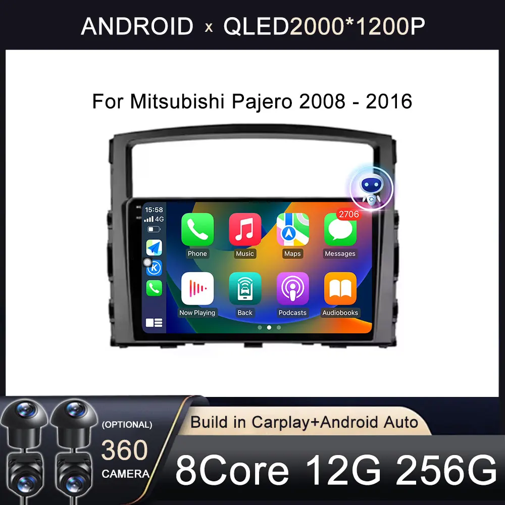 Для Mitsubishi Pajero 4 V80 V90 2006 2007 2008 2009 2010-2016 Android Auto Smart System 2,5D сенсорный экран аксессуары WIFI BT
Для Mitsubishi Pajero 4 V80 V90 2006 2007 2008 2009 2010-2016 Android Auto Smart System 2,5D сенсорный экран аксессуары WIFI BT