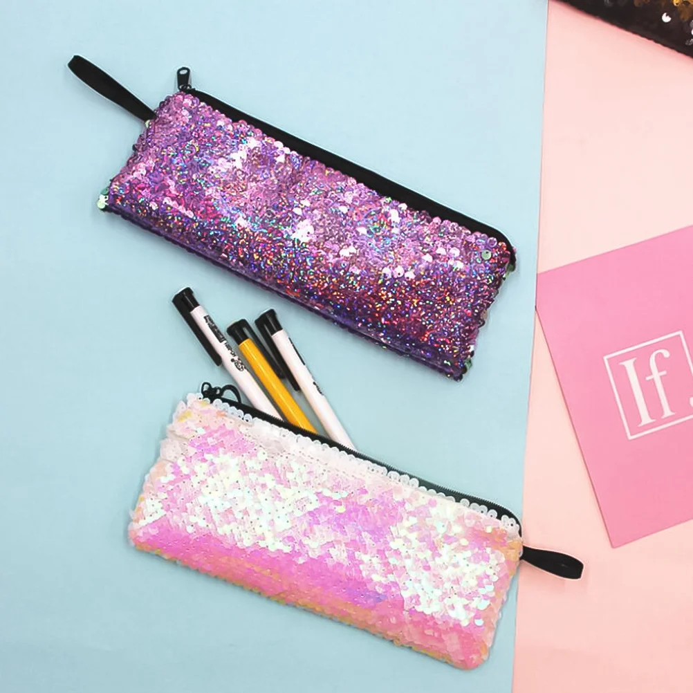 7 Pcs Sequin Pencil Pouches Case Bag Mermaid Stationery Data Line Holder for Student
7 Pcs Sequin Pencil Pouches Case Bag Mermaid Stationery Data Line Holder for Student