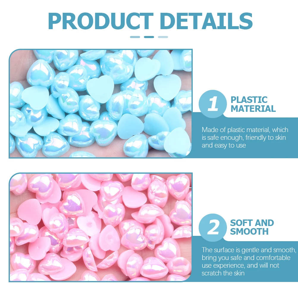 500pcs Nail Pearl Diamond Decorations Heart Shaped Plastic Charms for Manicure Bulk Child Pearls Kawaii DIY Gentle Smooth Safe
500pcs Nail Pearl Diamond Decorations Heart Shaped Plastic Charms for Manicure Bulk Child Pearls Kawaii DIY Gentle Smooth Safe