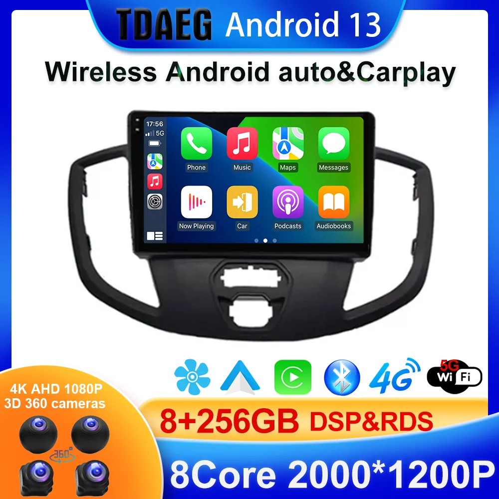Автомобильный радиоприемник для Ford Transit 2015, Android 13, авто DSP, беспроводной Carplay, 4G, Wi-Fi, GPS-навигация, QLED, мультимедиа, без DVD-плеера, 2 Din
Автомобильный радиоприемник для Ford Transit 2015, Android 13, авто DSP, беспроводной Carplay, 4G, Wi-Fi, GPS-навигация, QLED, мультимедиа, без DVD-плеера, 2 Din