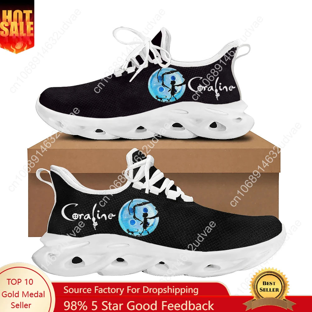 Coraline The Secret Door Flats Sneakers Mens Womens Teenager Sports Running Shoes High Quality Custom Lace Up Mesh Footwear
Coraline The Secret Door Flats Sneakers Mens Womens Teenager Sports Running Shoes High Quality Custom Lace Up Mesh Footwear