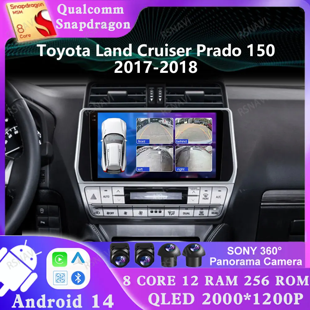 Android 14 For Toyota Land Cruiser Prado 150 2017-2018 Car Radio 4G LTE Viedo Player Multimedia Stereo 5G WIFI BT GPS DSP 2 DIN
Android 14 For Toyota Land Cruiser Prado 150 2017-2018 Car Radio 4G LTE Viedo Player Multimedia Stereo 5G WIFI BT GPS DSP 2 DIN